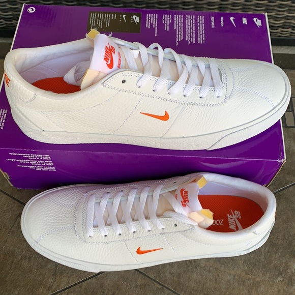 NIKE SB ZOOM BRUIN WHITE/TEAM ORANGE-WHITE MENS - Picture 4 of 16